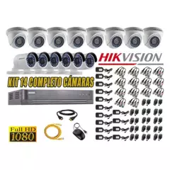 HIKVISION - CÁMARAS SEGURIDAD KIT 14 FULL HD 1080P + CABLE HDMI OFERTA