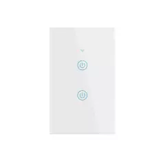 OEM - Interruptor Inteligente Wifi Táctil 2 Botones Con/Sin Neutro Blanco