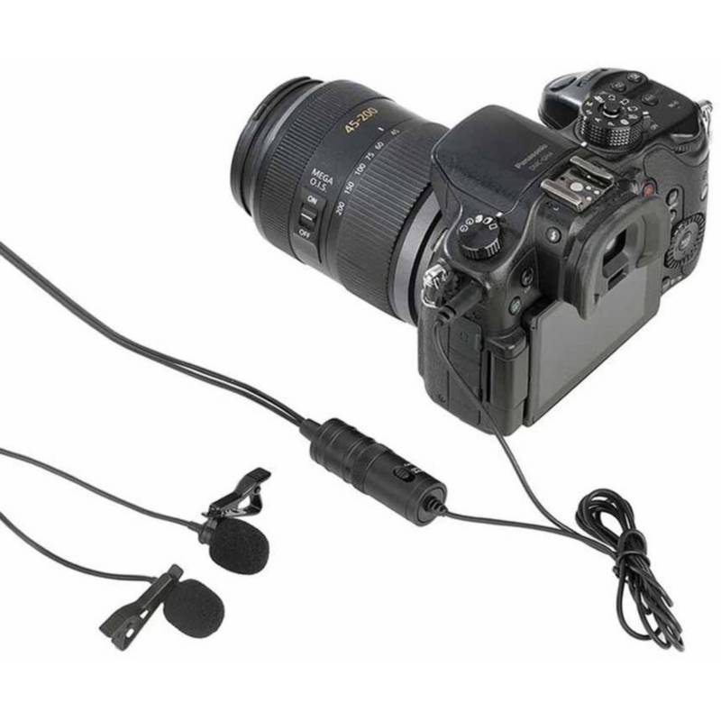 Micrófono pechero DUAL BOYA BY-M1DM omnidirecional para cámaras, celulares  y grabadoras