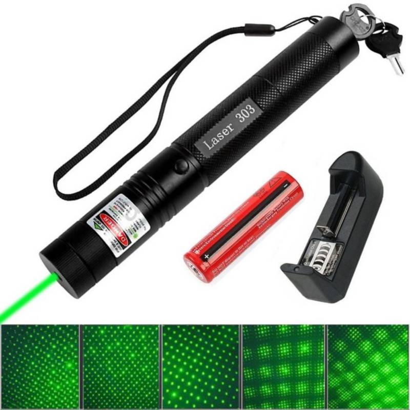 ruido Juguetón paquete Puntero Laser Verde Potente 10000mw + Batería + Cargador mod. 303 GENERICO  | falabella.com