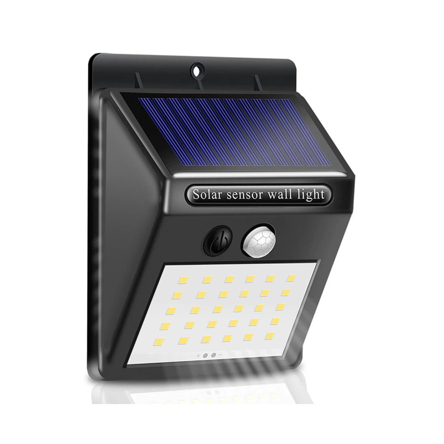Reflector Foco Lampara Led Luz Solar con Sensor Movimiento 30 Leds GENERICO