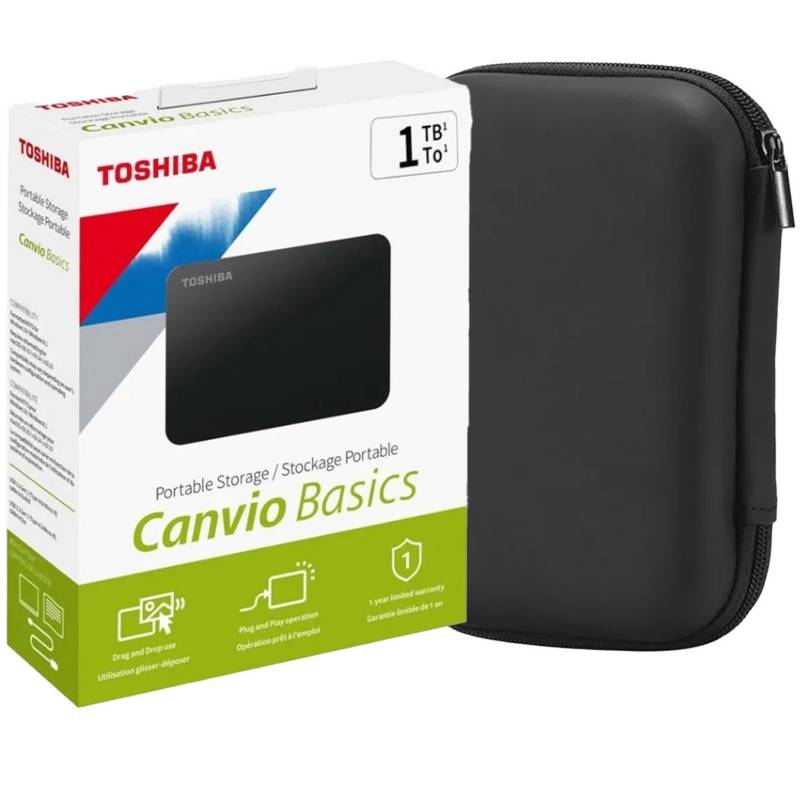 abrazo cubo ajuste Disco Duro Externo Hdd 1tb Toshiba Estuche Protector TOSHIBA | falabella.com