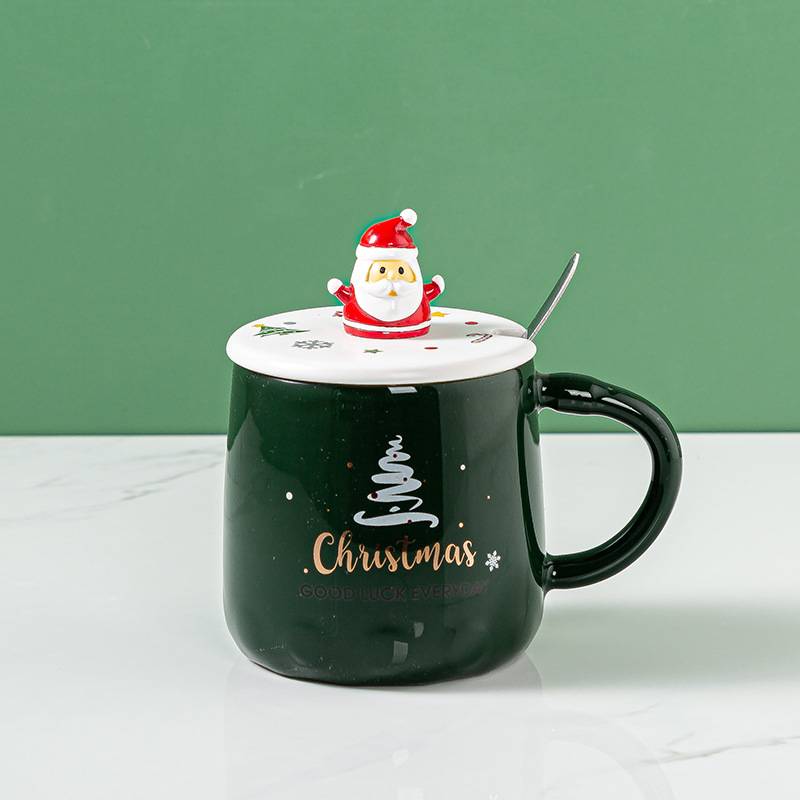 Taza de té con personaje navideño con filtro y tapa (71.38.02