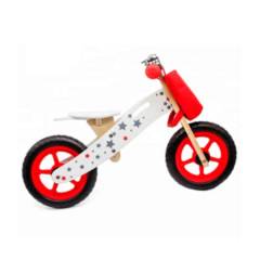 GENERICO - Bicicleta de Balance de madera sin Pedal Color Rojo