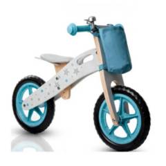 GENERICO - Bicicleta de Balance de madera sin Pedal Color Celeste