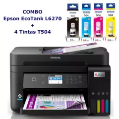 EPSON - Impresora Epson L6270 + 4 Tintas T504 adicionales
