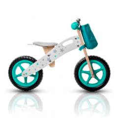 GENERICO - Bicicleta de Balance de madera sin Pedal Color Turquesa
