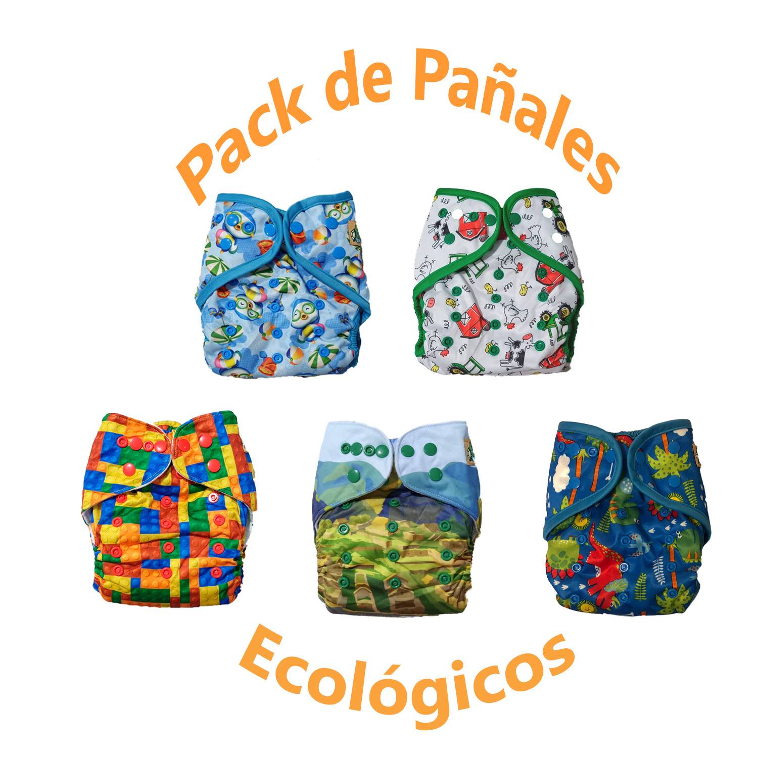 Pañal Ecológico de Tela - Pack x 5 unid para Bebe GENERICO