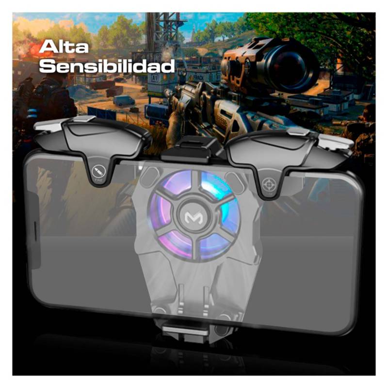 Gatillos Para Celular L1 R1 con Cooler y Dedales AK03 Memo 