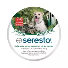 SERESTO - Seresto collar para perros y gatos pequeños hasta 8 kg