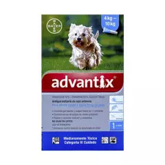ADVANTIX - Advantix pipeta antipulgas para perros de 4 a 10 kg