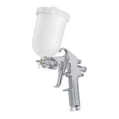 TRUPER - Pistola para pintar gravedad LVMP vaso plástico boquilla 1.4 mm Truper