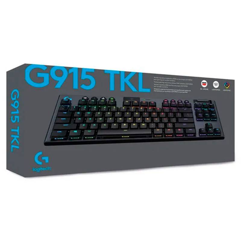 LOGITECH - Teclado Gamer Logitech G915 TKL Lightspeed Multidispositivo - Negro