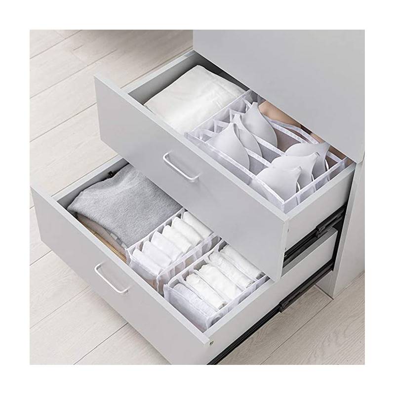 Pack x 3 Organizador de Ropa Interior para Cajones Closet Blanco GENERICO |  