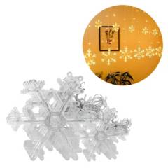 BUYPAL - Cortina Luces Navidad LED Guirnalda Copo Nieve - Calido