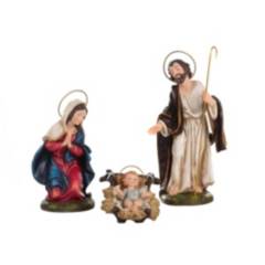 SANTINI - Misterio 20 Cm Sagrada Familia Nacimiento de Navidad 3pz