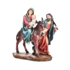 SANTINI - Figura La Huida Sagrada Familia 15 cm Nacimiento Navidad