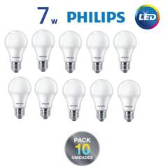 Foco led philips 7w ecohome / pack 10 unidades
