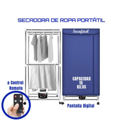 Secadora De Ropa Portátil 1300w Hasta 15 Kg a control Remoto