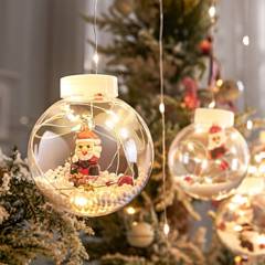 GENERICO - Cortina Luces Led Con Esferas Decoración Navidad Luz Cálida