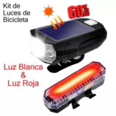 GENERICO - Kit de Luces para Bicicleta Recargable-USB