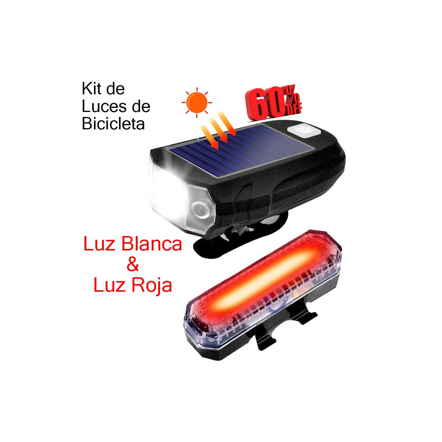 Kit de Luces Recargables USB - Bici Urbana