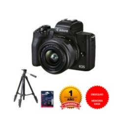 Camara Canon EOS M50 Mark II+15-45mm+Mochila+Microfono(Grat:Mem64GB)