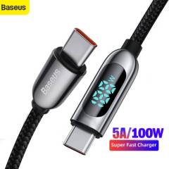 Baseus Cable USB Tipo C 100W Fast Charger Laptop Nintendo Switch