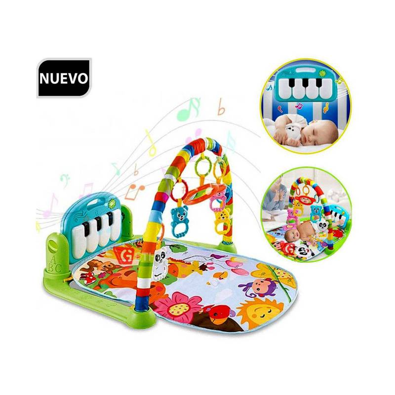 GIMNASIO DE BEBE CON PIANO PARA PATEAR VERDE