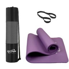 URBAN FIT - Colchoneta nbr yoga mat pilates + bolso 10 mm - morado