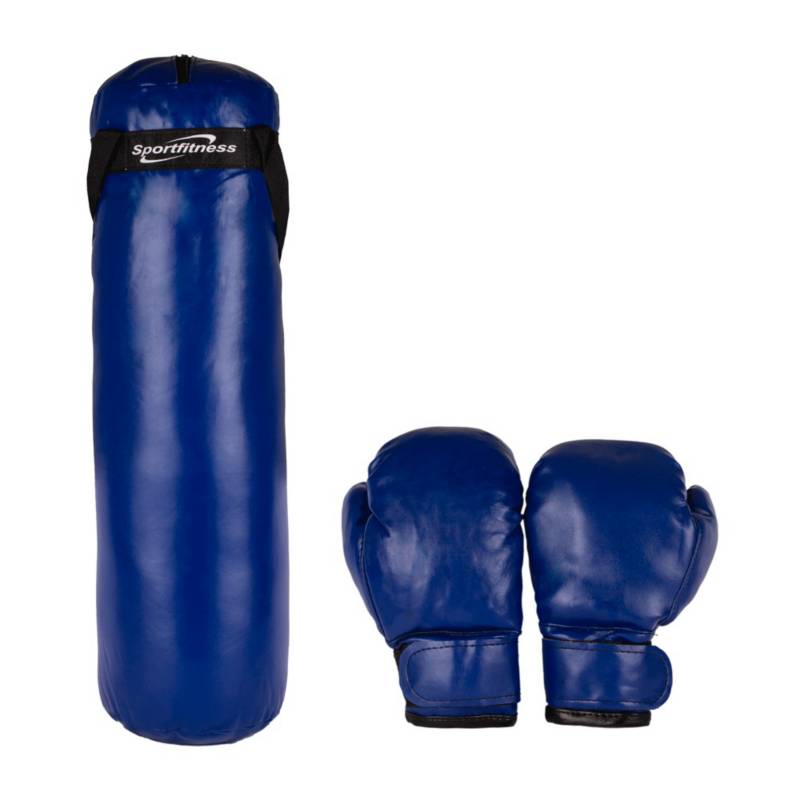 Saco de boxeo para niños con guantes - sport fitness - azul URBAN FIT