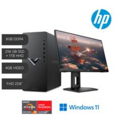 PC HP 15L Ryzen 5 5600G 8 GB Disco 1TB +256 SSD Video 4 GB Win 11 +Monitor