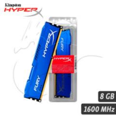 HYPERX - MEMORIAS RAM HYPERX FURY 8GB DDR3 1600MHZ  PC