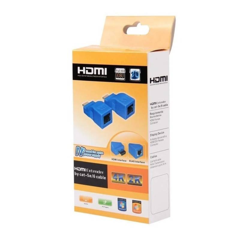 Extender Extensor Hdmi Rj45 Utp 4k 30 Metros Hdmi Extender