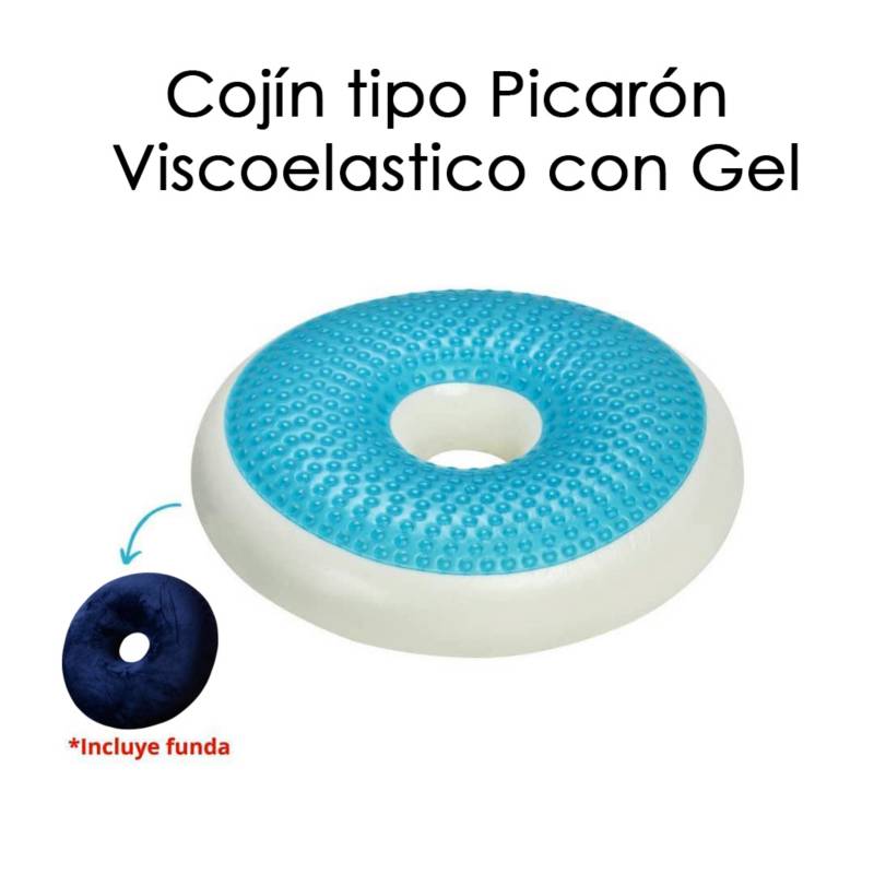 Cojín para Coxis tipo Picarón Viscoelastico con Gel y Funda PERUMASSAGE