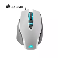 CORSAIR - Mouse CORSAIR M65 RGB Elite FPS, Cableado, 9 Botones, Blanco, Gamer