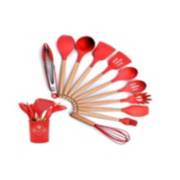 Set de Cucharones Utensilios de Silicona para Cocina Rojo 12PCS 528U -  Promart