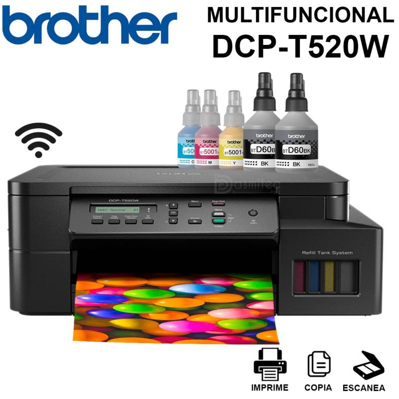 BROTHER - Impresora Multifuncional Brother DCP-T520W WiFi