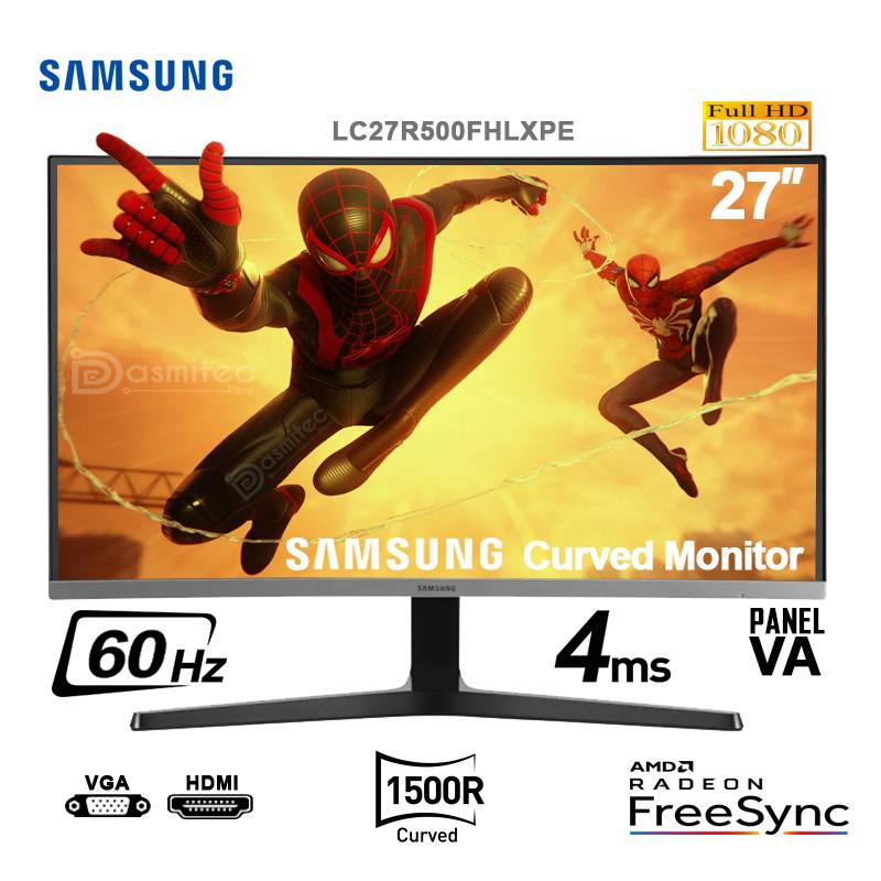 SAMSUNG - Monitor Samsung 27 LC27R500FHLXPE Curvo VA 60HZ 4MS