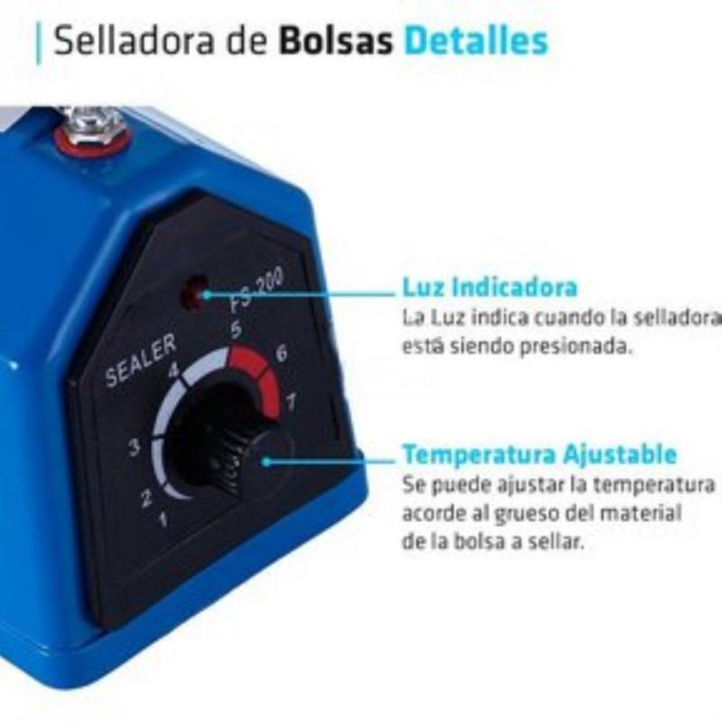 GENERICO Maquina Para Sellar Selladora Bolsas 30cm Y Repuesto 227019