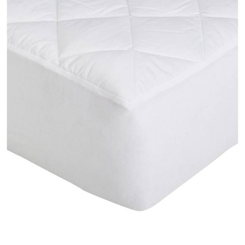 PROTECTOR DE COLCHON IMPERMEABLE ANTIFLUIDOS TAMAÑO 1 PLAZA BLANCO