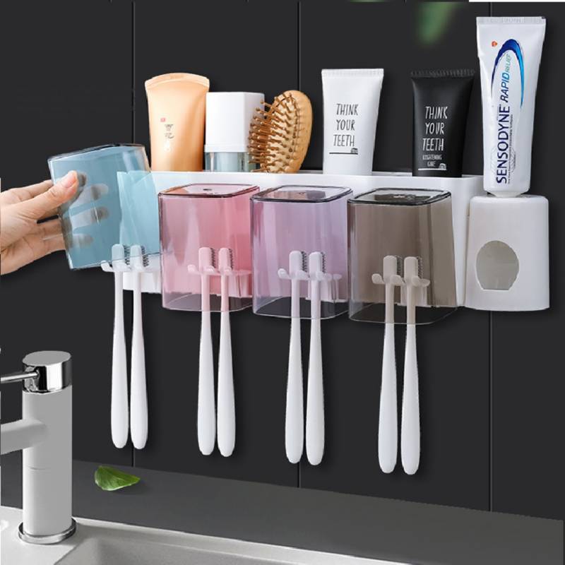 Dispensador Organizador de pasta de dientes y cepillos para baño GENERICO