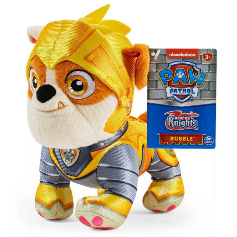 Paw Patrol Rescue Knights Peluche Rubble De 20 Cm Paw Patrol