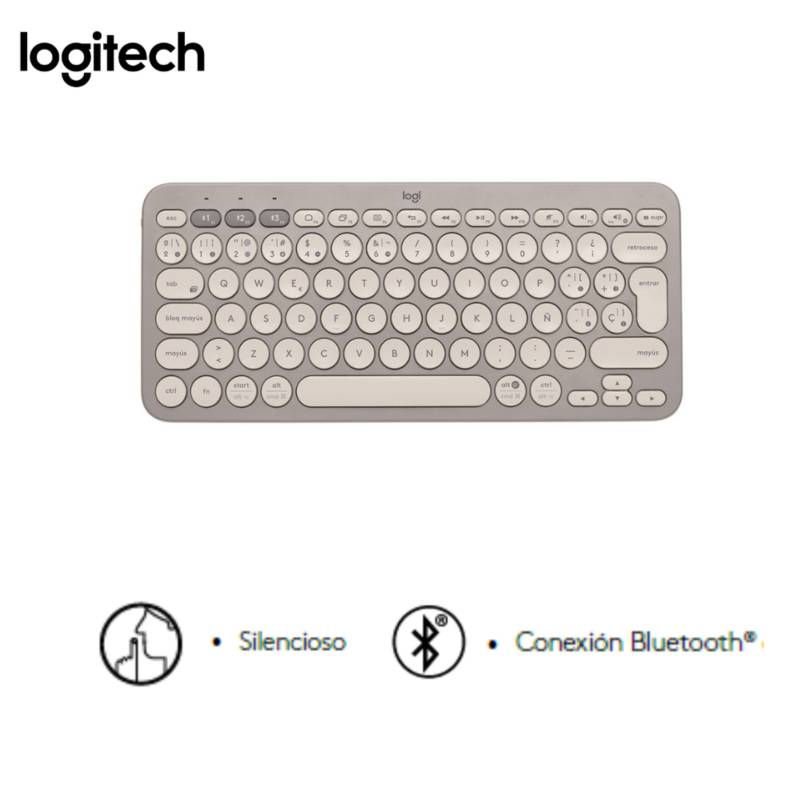 LOGITECH - Teclado Bluetooth Logitech K380 Multidispositivo Almond Milk