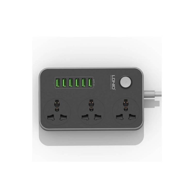 Regleta LDNIO SC3604 carga rápida + 6 puertos USB – Digital Peru
