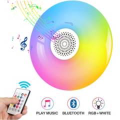 SEISA - Parlante Foco Led RGB Bluetooth  Control Remoto