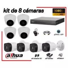 DAHUA - CÁMARAS SEGURIDAD KIT 8 FULL HD 1080P + CABLE HDMI OFERTA