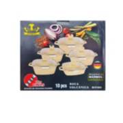 Record Juego De Ollas De Ceramica - Ceramic Line Wood 7piezas crema