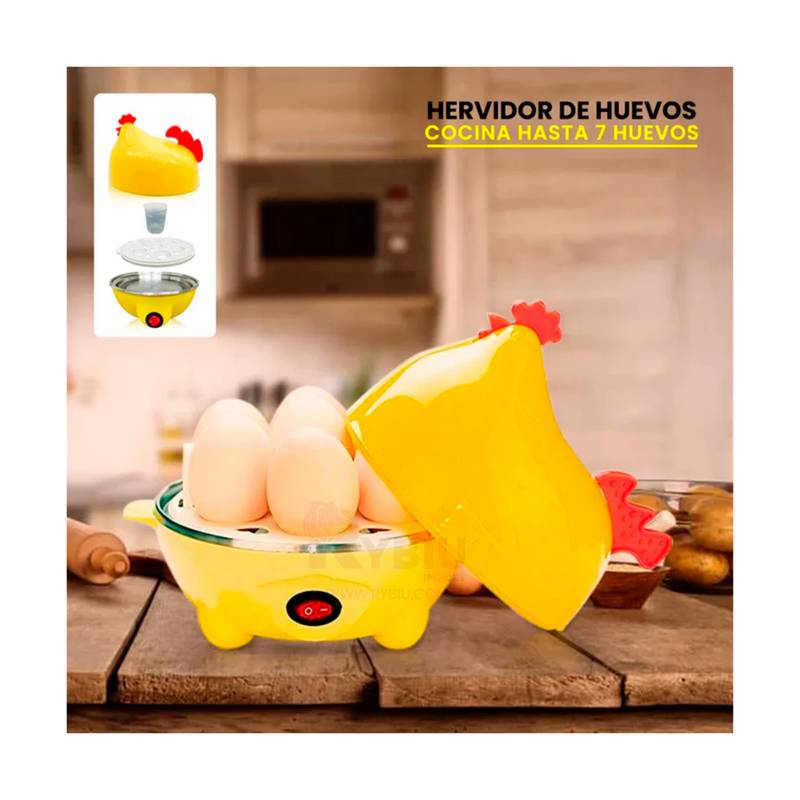 Hervidor eléctrico de huevos amarillo