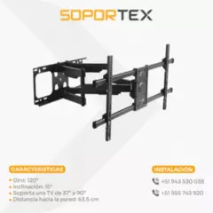 SOPORTEX - Rack Móvil para TV LPA-6590 Soportex para TV de 37 a 90 pulgadas